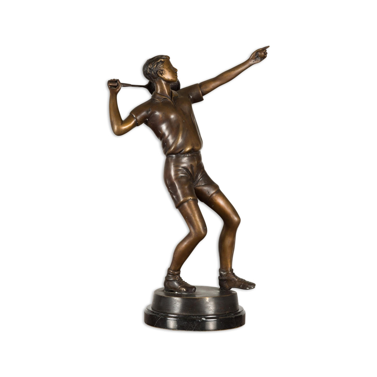 Bronze Tabletop Tennis Sculpture-12. Asian & Chinese Furniture, Art, Antiques, Vintage Home Décor for sale at FEA Home