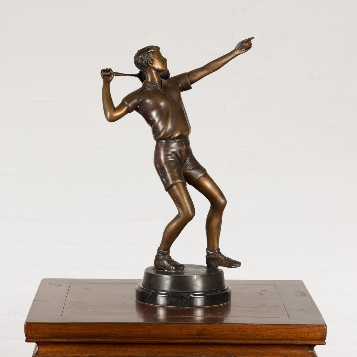 Bronze Tabletop Tennis Sculpture-13. Asian & Chinese Furniture, Art, Antiques, Vintage Home Décor for sale at FEA Home