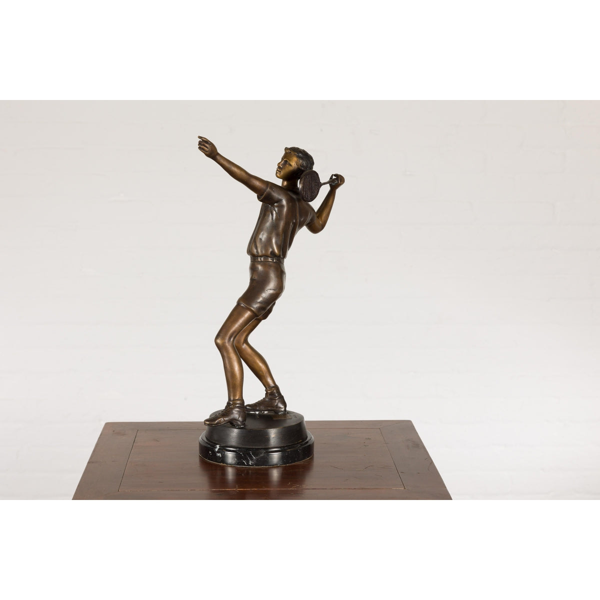 Bronze Tabletop Tennis Sculpture-18. Asian & Chinese Furniture, Art, Antiques, Vintage Home Décor for sale at FEA Home