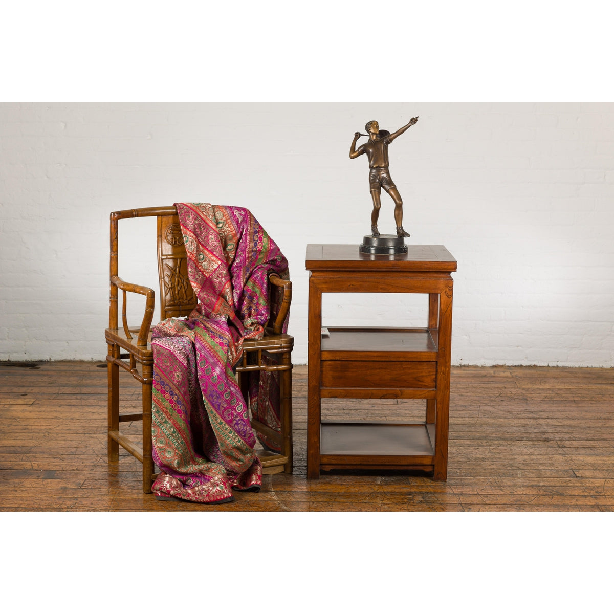 Bronze Tabletop Tennis Sculpture-3. Asian & Chinese Furniture, Art, Antiques, Vintage Home Décor for sale at FEA Home