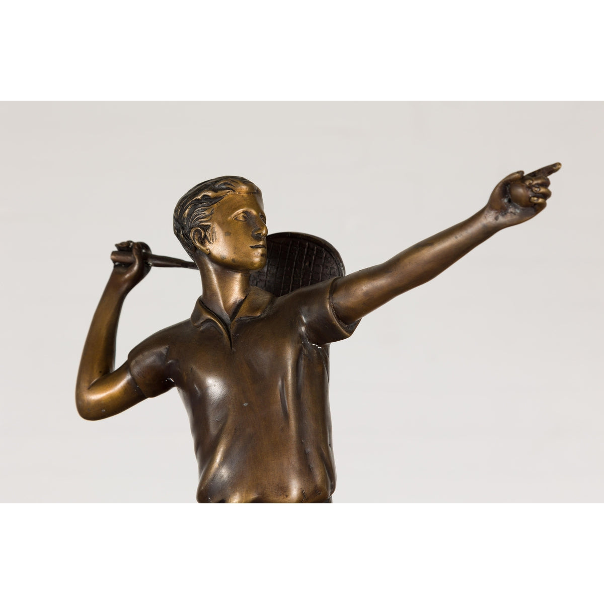 Bronze Tabletop Tennis Sculpture-4. Asian & Chinese Furniture, Art, Antiques, Vintage Home Décor for sale at FEA Home