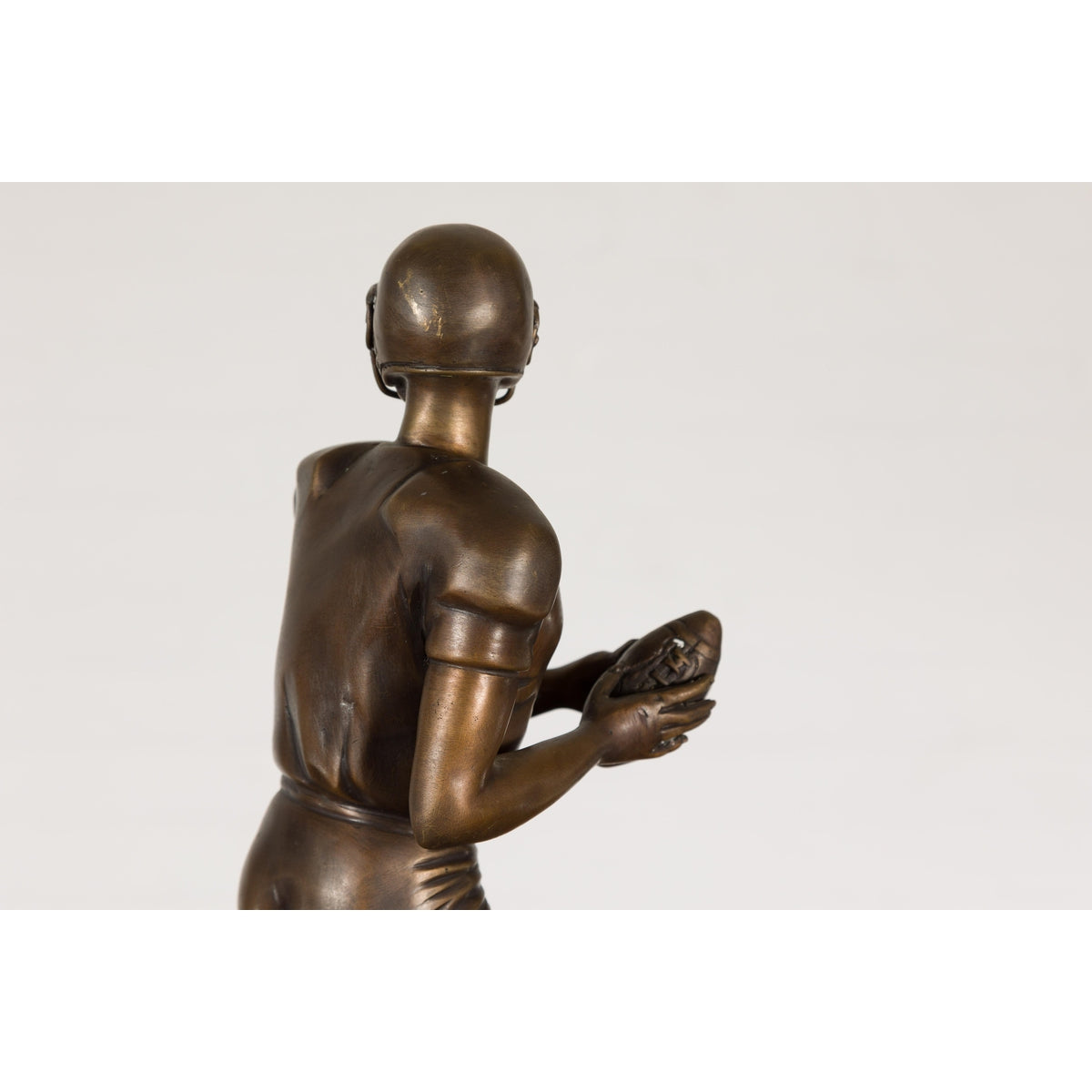 Bronze Tabletop Statue of a Quarterback-10. Asian & Chinese Furniture, Art, Antiques, Vintage Home Décor for sale at FEA Home