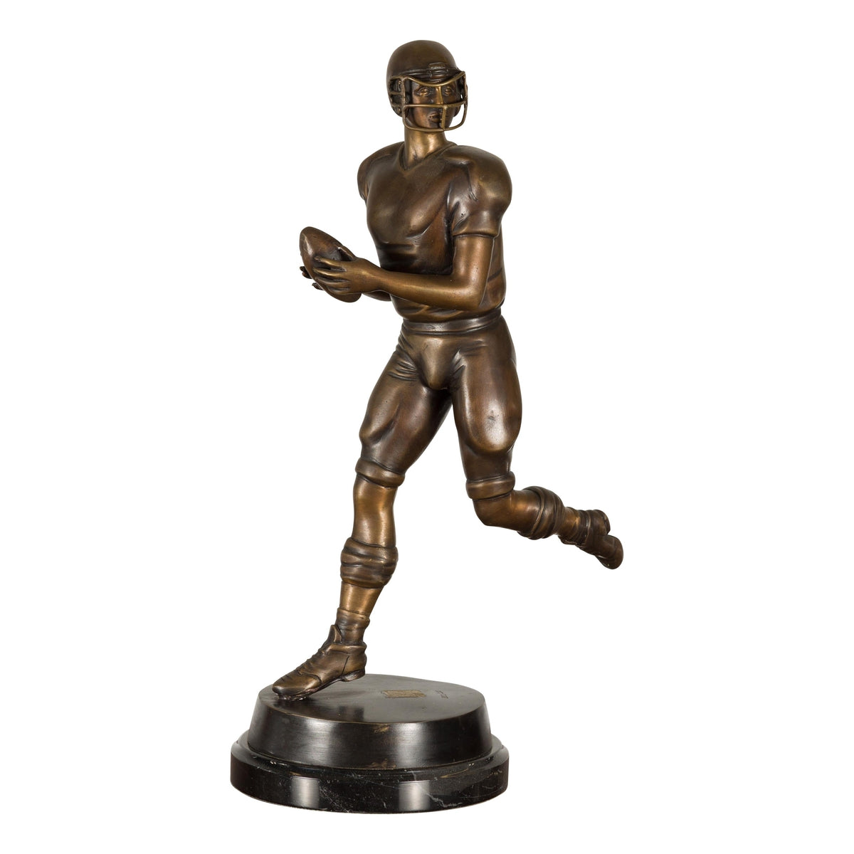 Bronze Tabletop Statue of a Quarterback-16. Asian & Chinese Furniture, Art, Antiques, Vintage Home Décor for sale at FEA Home