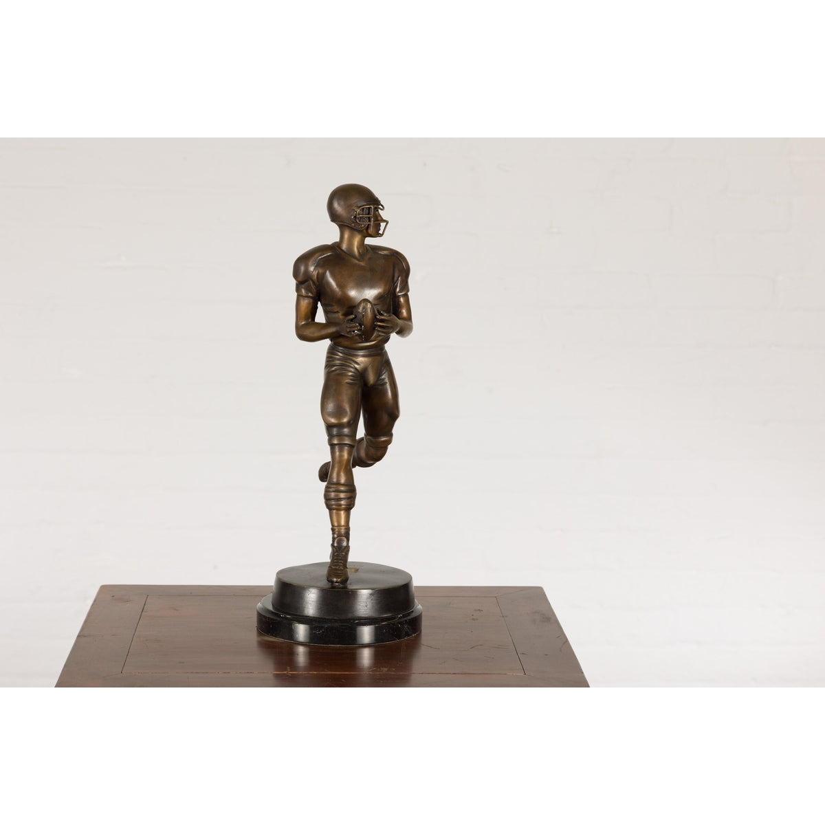 Bronze Tabletop Statue of a Quarterback-3. Asian & Chinese Furniture, Art, Antiques, Vintage Home Décor for sale at FEA Home