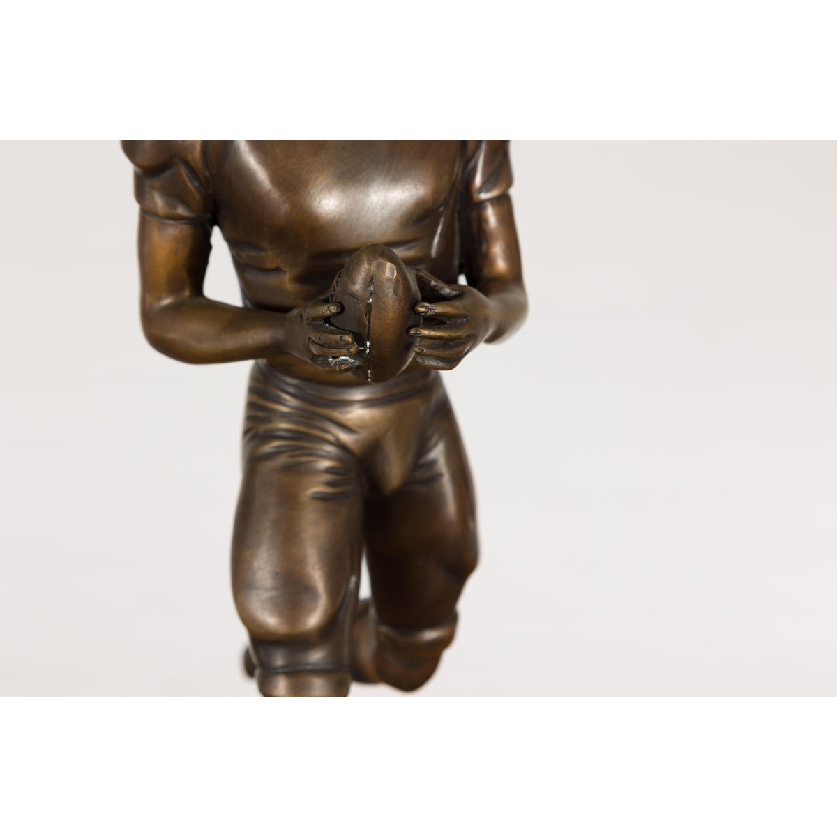 Bronze Tabletop Statue of a Quarterback-5. Asian & Chinese Furniture, Art, Antiques, Vintage Home Décor for sale at FEA Home