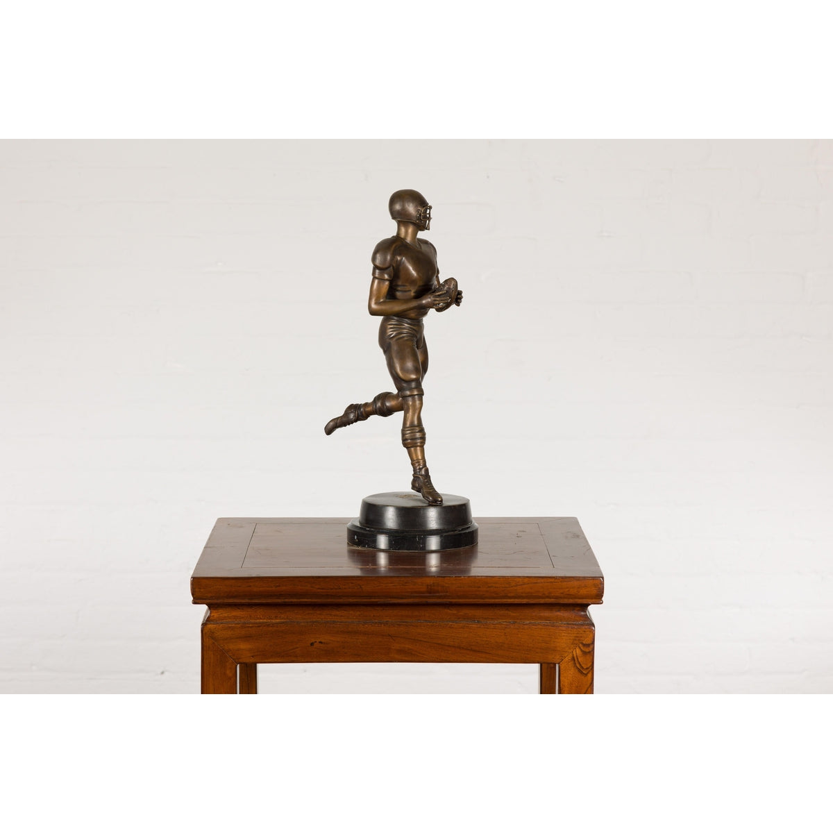 Bronze Tabletop Statue of a Quarterback-8. Asian & Chinese Furniture, Art, Antiques, Vintage Home Décor for sale at FEA Home