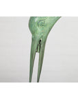 Pair of Mint Green Bronze Crane Fountain Statues-14. Asian & Chinese Furniture, Art, Antiques, Vintage Home Décor for sale at FEA Home
