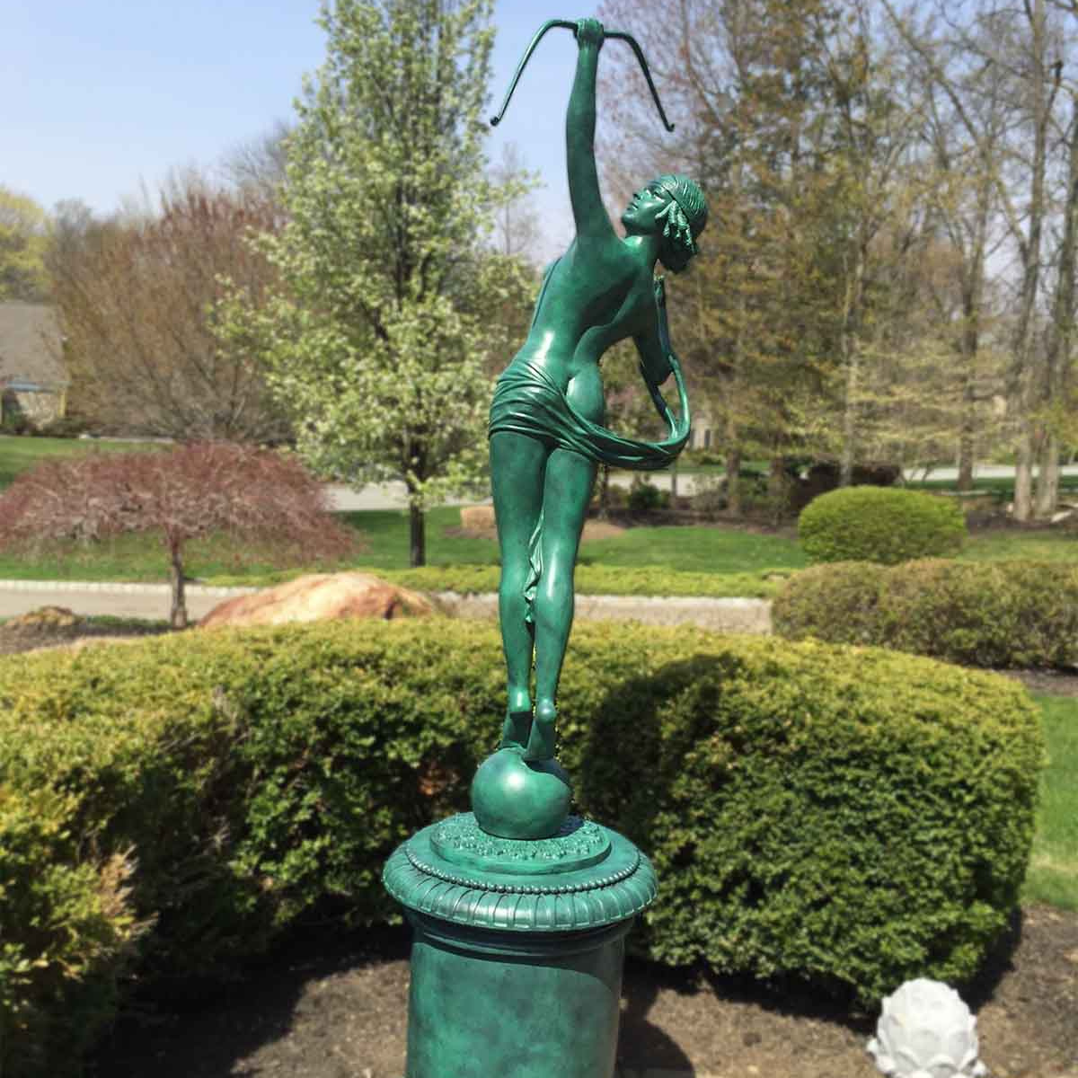 Greco-Roman Bronze Statue of Goddess Diana the Hunter-4. Asian & Chinese Furniture, Art, Antiques, Vintage Home Décor for sale at FEA Home