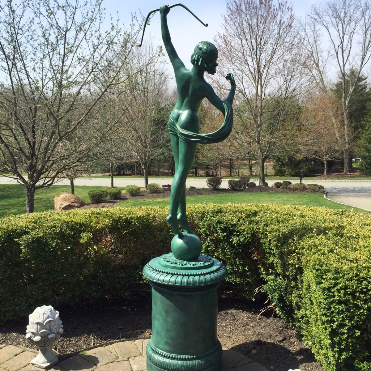 Greco-Roman Bronze Statue of Goddess Diana the Hunter-5. Asian & Chinese Furniture, Art, Antiques, Vintage Home Décor for sale at FEA Home