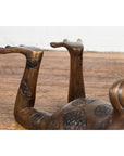 Daydreaming Frog Bronze Sculpture with Golden Patina, Tubed as a Fountain-10. Asian & Chinese Furniture, Art, Antiques, Vintage Home Décor for sale at FEA Home