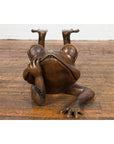 Daydreaming Frog Bronze Sculpture with Golden Patina, Tubed as a Fountain-12. Asian & Chinese Furniture, Art, Antiques, Vintage Home Décor for sale at FEA Home