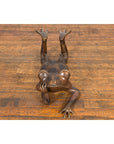 Daydreaming Frog Bronze Sculpture with Golden Patina, Tubed as a Fountain-13. Asian & Chinese Furniture, Art, Antiques, Vintage Home Décor for sale at FEA Home