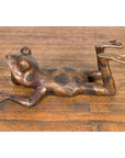 Daydreaming Frog Bronze Sculpture with Golden Patina, Tubed as a Fountain-14. Asian & Chinese Furniture, Art, Antiques, Vintage Home Décor for sale at FEA Home