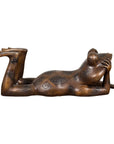 Daydreaming Frog Bronze Sculpture with Golden Patina, Tubed as a Fountain-17. Asian & Chinese Furniture, Art, Antiques, Vintage Home Décor for sale at FEA Home