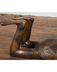 Daydreaming Frog Bronze Sculpture with Golden Patina, Tubed as a Fountain-5. Asian & Chinese Furniture, Art, Antiques, Vintage Home Décor for sale at FEA Home