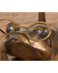 Gold Colored Bronze Frog Sculpture-12. Asian & Chinese Furniture, Art, Antiques, Vintage Home Décor for sale at FEA Home