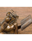 Gold Colored Bronze Frog Sculpture-15. Asian & Chinese Furniture, Art, Antiques, Vintage Home Décor for sale at FEA Home