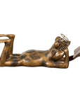 Gold Colored Bronze Frog Sculpture-1. Asian & Chinese Furniture, Art, Antiques, Vintage Home Décor for sale at FEA Home