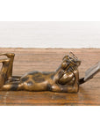Gold Colored Bronze Frog Sculpture-2. Asian & Chinese Furniture, Art, Antiques, Vintage Home Décor for sale at FEA Home