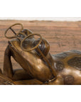 Gold Colored Bronze Frog Sculpture-6. Asian & Chinese Furniture, Art, Antiques, Vintage Home Décor for sale at FEA Home