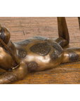 Gold Colored Bronze Frog Sculpture-7. Asian & Chinese Furniture, Art, Antiques, Vintage Home Décor for sale at FEA Home
