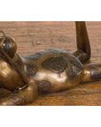 Gold Colored Bronze Frog Sculpture-9. Asian & Chinese Furniture, Art, Antiques, Vintage Home Décor for sale at FEA Home