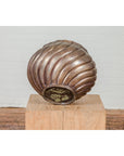 Bronze Cylindrical Urn with Wave Motifs and Scalloped Opening, Pair Available-13. Asian & Chinese Furniture, Art, Antiques, Vintage Home Décor for sale at FEA Home