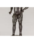 Asian Young Boy Bronze Tabletop Statuette in Dark Patina-7. Asian & Chinese Furniture, Art, Antiques, Vintage Home Décor for sale at FEA Home