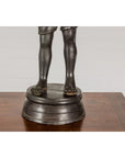 Asian Young Boy Bronze Tabletop Statuette in Dark Patina-8. Asian & Chinese Furniture, Art, Antiques, Vintage Home Décor for sale at FEA Home