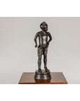 Asian Young Boy Bronze Tabletop Statuette in Dark Patina-9. Asian & Chinese Furniture, Art, Antiques, Vintage Home Décor for sale at FEA Home