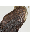 Bronze Statue of an Eagle Perched on a Branch with Gold and Silver Highlights-10. Asian & Chinese Furniture, Art, Antiques, Vintage Home Décor for sale at FEA Home