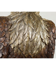 Bronze Statue of an Eagle Perched on a Branch with Gold and Silver Highlights-9. Asian & Chinese Furniture, Art, Antiques, Vintage Home Décor for sale at FEA Home