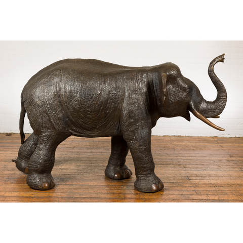 Bronze Elephant Statue & Garden Fountain-RG1634-4. Asian & Chinese Furniture, Art, Antiques, Vintage Home Décor for sale at FEA Home
