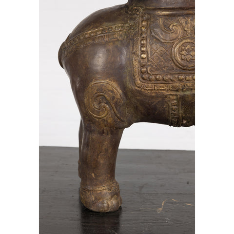 Vintage Copper Elephant Stand-RG1697-11. Asian & Chinese Furniture, Art, Antiques, Vintage Home Décor for sale at FEA Home