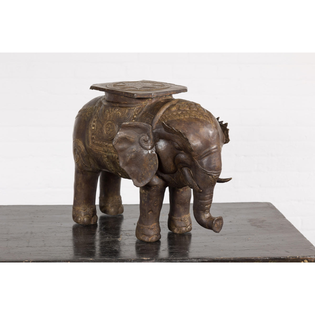 Vintage Copper Elephant Stand-13. Asian & Chinese Furniture, Art, Antiques, Vintage Home Décor for sale at FEA Home
