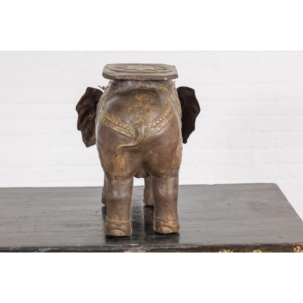 Vintage Copper Elephant Stand-16. Asian & Chinese Furniture, Art, Antiques, Vintage Home Décor for sale at FEA Home