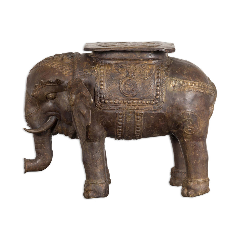 Vintage Copper Elephant Stand-RG1697-17. Asian & Chinese Furniture, Art, Antiques, Vintage Home Décor for sale at FEA Home