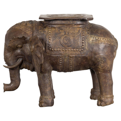 Vintage Copper Elephant Stand-RG1697-1. Asian & Chinese Furniture, Art, Antiques, Vintage Home Décor for sale at FEA Home