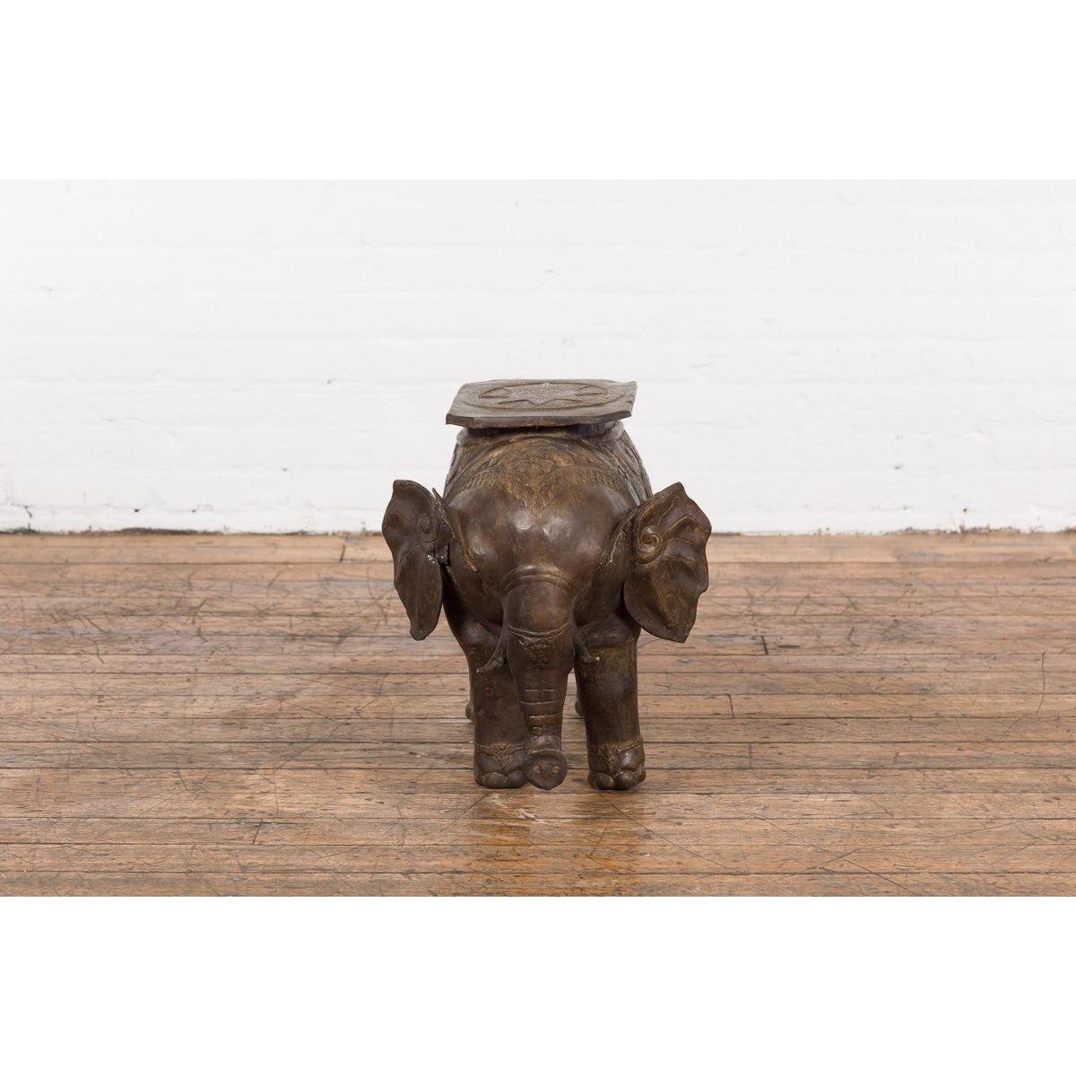 Vintage Copper Elephant Stand-2. Asian & Chinese Furniture, Art, Antiques, Vintage Home Décor for sale at FEA Home
