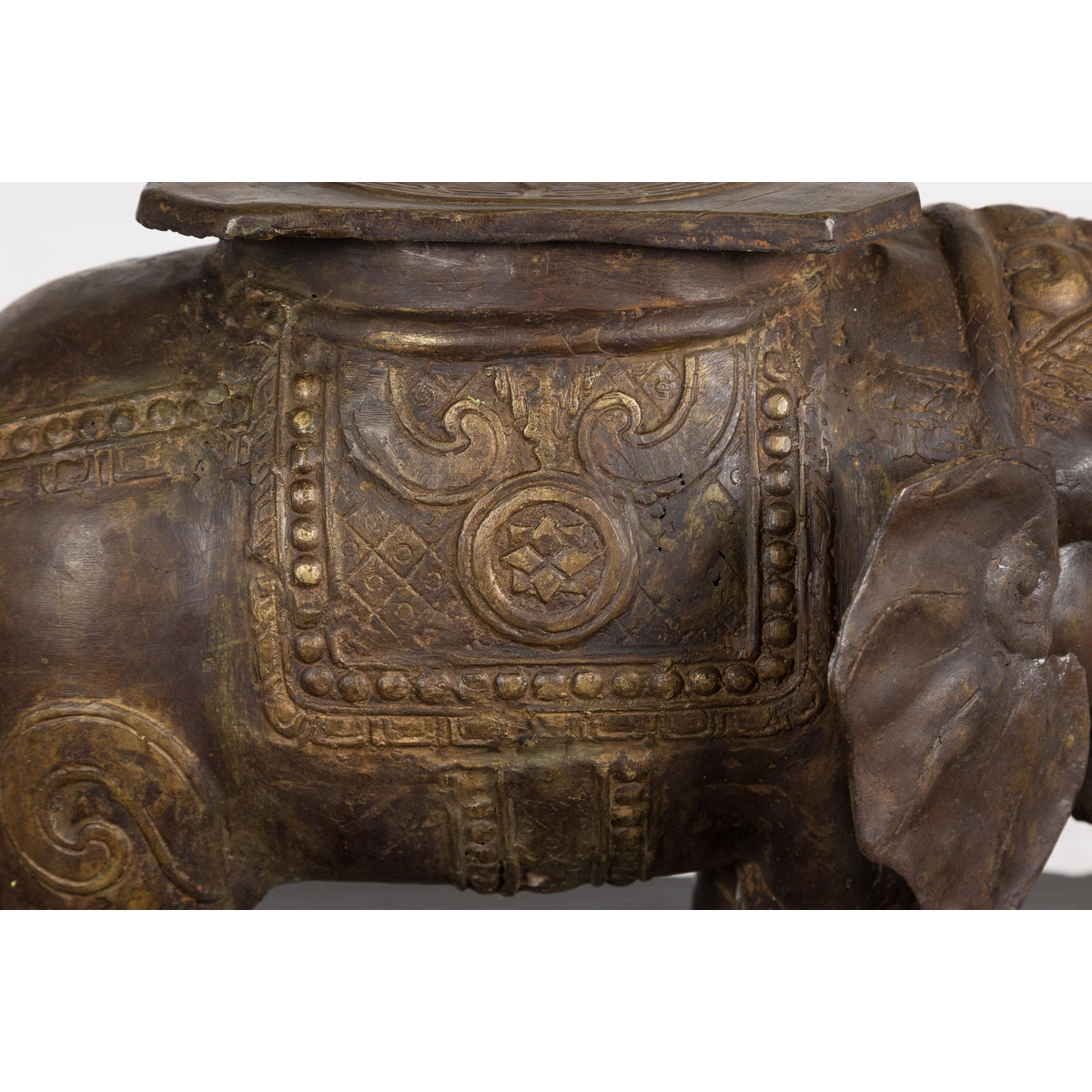 Vintage Copper Elephant Stand-7. Asian & Chinese Furniture, Art, Antiques, Vintage Home Décor for sale at FEA Home