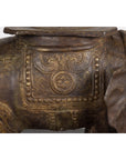 Vintage Copper Elephant Stand-7. Asian & Chinese Furniture, Art, Antiques, Vintage Home Décor for sale at FEA Home