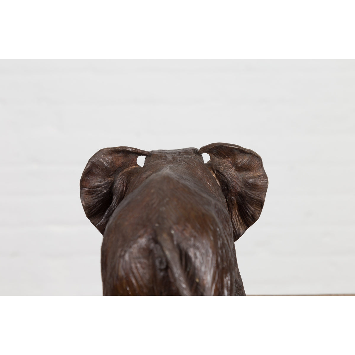 Walking Baby Elephant Lost Wax Cast Bronze Tabletop Sculpture with Dark Patina-16. Asian & Chinese Furniture, Art, Antiques, Vintage Home Décor for sale at FEA Home