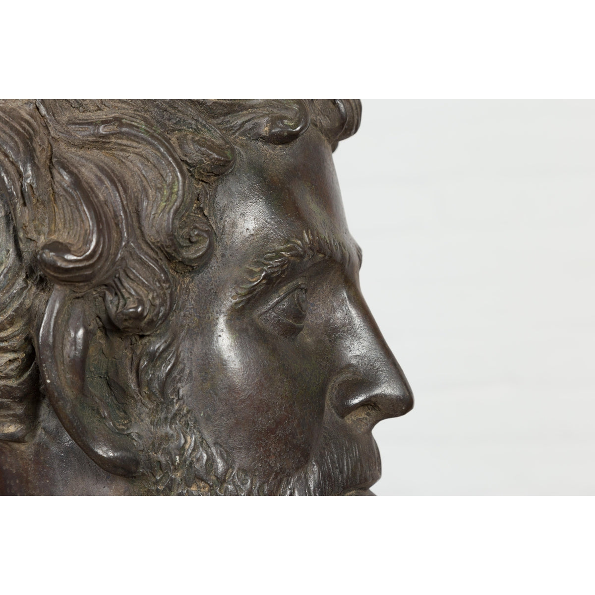 Greco Roman Bronze Tabletop Head Sculpture-10. Asian & Chinese Furniture, Art, Antiques, Vintage Home Décor for sale at FEA Home