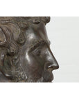 Greco Roman Bronze Tabletop Head Sculpture-10. Asian & Chinese Furniture, Art, Antiques, Vintage Home Décor for sale at FEA Home