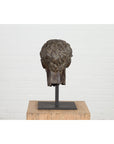Greco Roman Bronze Tabletop Head Sculpture-12. Asian & Chinese Furniture, Art, Antiques, Vintage Home Décor for sale at FEA Home