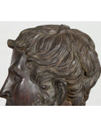 Greco Roman Bronze Tabletop Head Sculpture-14. Asian & Chinese Furniture, Art, Antiques, Vintage Home Décor for sale at FEA Home