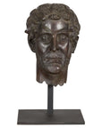 Greco Roman Bronze Tabletop Head Sculpture-1. Asian & Chinese Furniture, Art, Antiques, Vintage Home Décor for sale at FEA Home