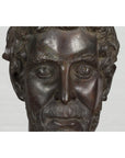 Greco Roman Bronze Tabletop Head Sculpture-6. Asian & Chinese Furniture, Art, Antiques, Vintage Home Décor for sale at FEA Home