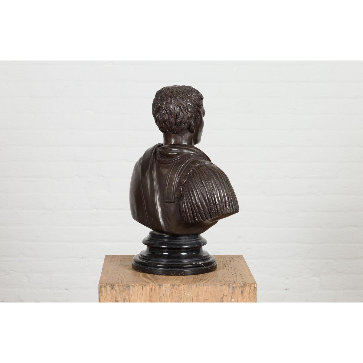 Bronze Bust of Roman Emperor Caesar Augustus-12. Asian & Chinese Furniture, Art, Antiques, Vintage Home Décor for sale at FEA Home