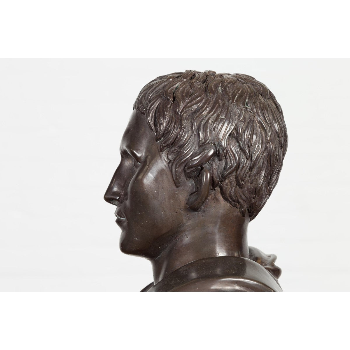Bronze Bust of Roman Emperor Caesar Augustus-16. Asian & Chinese Furniture, Art, Antiques, Vintage Home Décor for sale at FEA Home